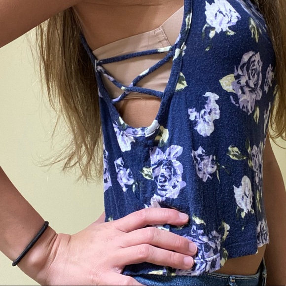LA Hearts Floral Strappy Muscle Tank, Small - Picture 10 of 10
